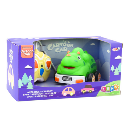 RC autíčko na dálkové ovládání Dinosaurus se světly zelené