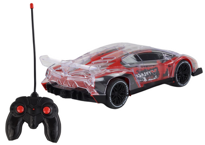 RC auto 1:16 se světly – sportovní dálkové ovládání | červené