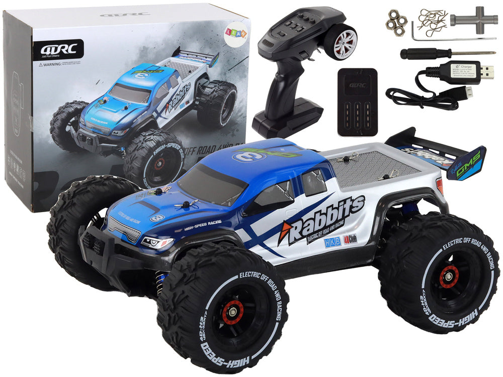 RC auto 4x4 s LED světly – terénní model | Rabbits modré