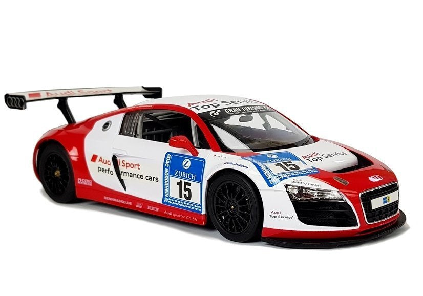 RC auto Audi R8 LMS 1:14 s dálkovým ovládáním bílo červené