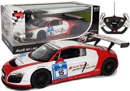 RC auto Audi R8 LMS 1:14 s dálkovým ovládáním bílo červené
