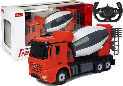 RC auto betoniarka na dálkové ovládání Mercedes Benz Arocs 1:14 červené