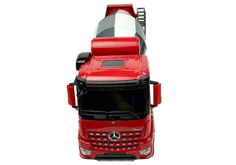 RC auto betoniarka na dálkové ovládání Mercedes Benz Arocs 1:14 červené
