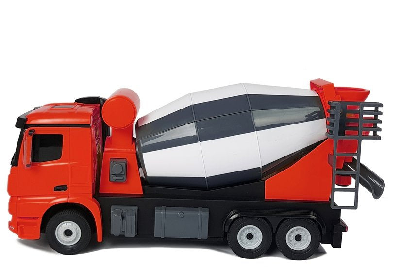 RC auto betoniarka na dálkové ovládání Mercedes Benz Arocs 1:14 červené