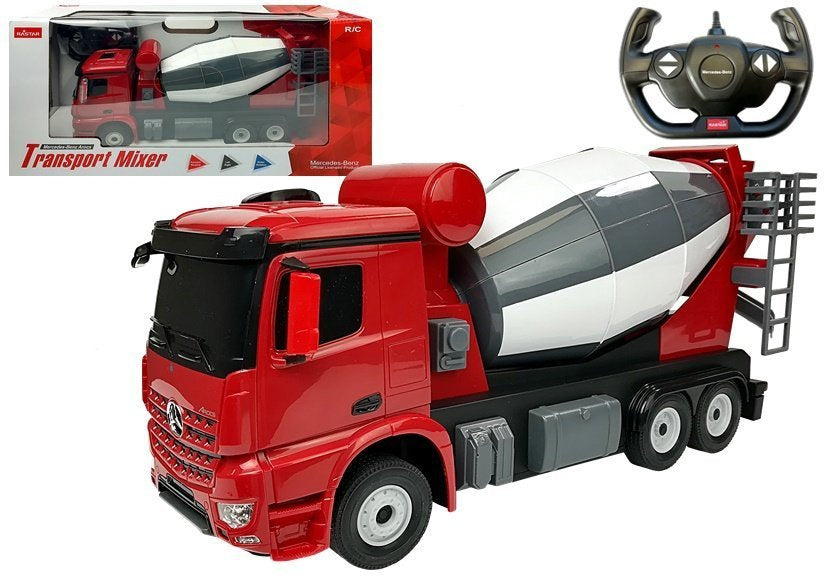 RC auto betoniarka na dálkové ovládání Mercedes Benz Arocs 1:14 červené