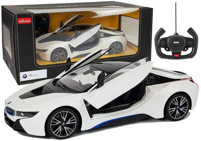RC auto BMW i8 s automatickými dveřmi 1:14 bílé – Rastar