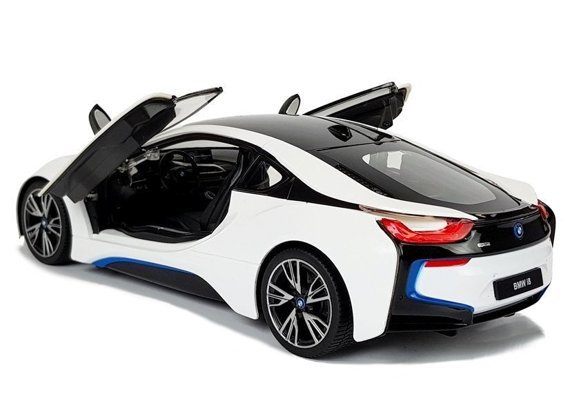 RC auto BMW i8 s automatickými dveřmi 1:14 bílé – Rastar