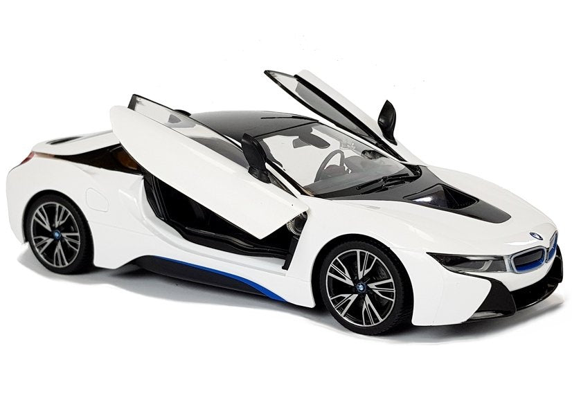 RC auto BMW i8 s automatickými dveřmi 1:14 bílé – Rastar