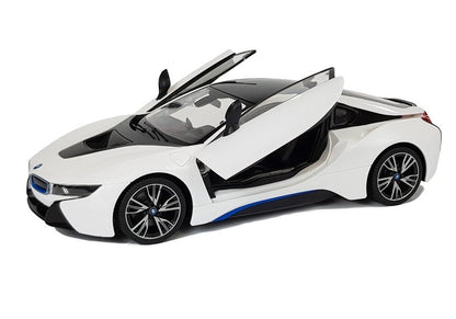 RC auto BMW i8 s automatickými dveřmi 1:14 bílé – Rastar