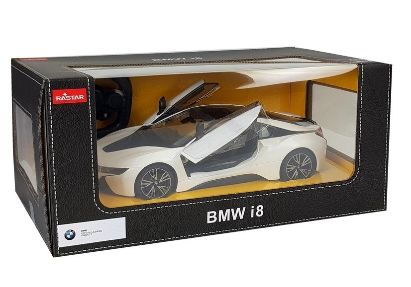 RC auto BMW i8 s automatickými dveřmi 1:14 bílé – Rastar