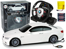 RC auto BMW M3 s volantem a zvukovými efekty 1:18 – bílé
