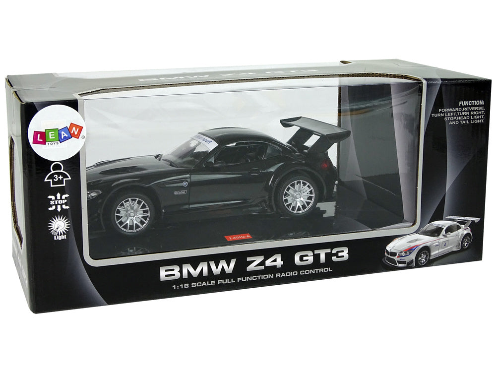 RC auto BMW Z4 GT3 1:18 s dálkovým ovládáním a světly černé