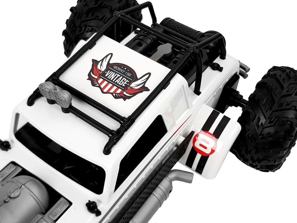 RC auto buggy 1:12 s vodní parou 20 km/h 2.4G bílé