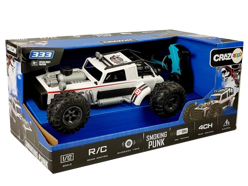 RC auto buggy 1:12 s vodní parou 20 km/h 2.4G bílé