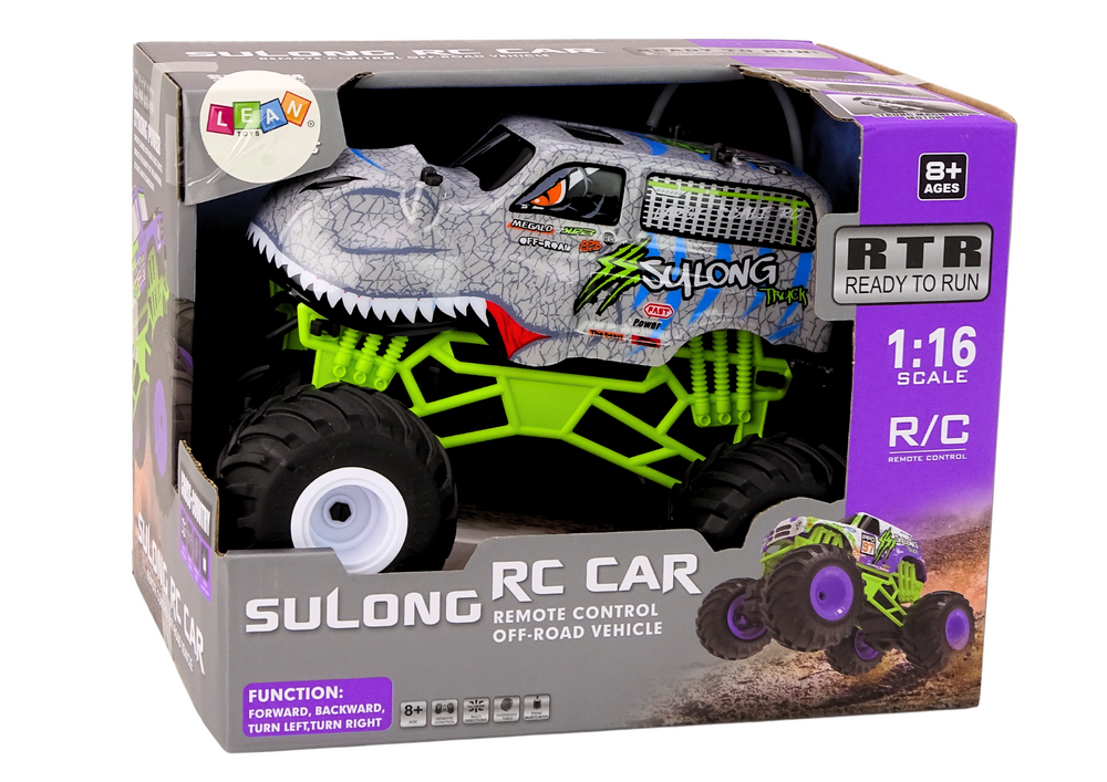 RC auto dinosaurus 1:16 – dálkové ovládání | šedé