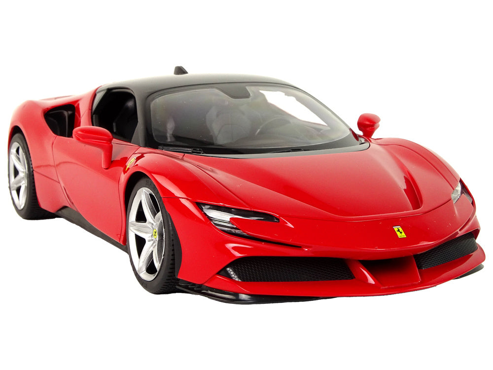 RC auto Ferrari SF90 1:14 s pilotem a světly – Rastar červené