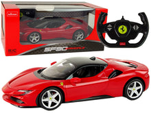 RC auto Ferrari SF90 1:14 s pilotem a světly – Rastar červené