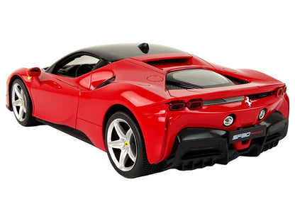RC auto Ferrari SF90 1:14 s pilotem a světly – Rastar červené
