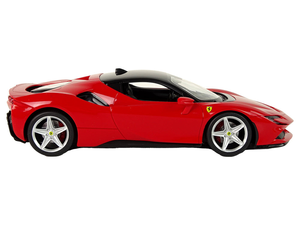 RC auto Ferrari SF90 1:14 s pilotem a světly – Rastar červené
