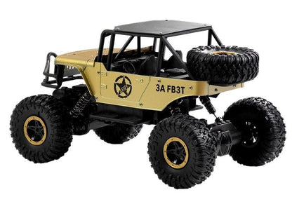 RC auto Jeep 1:18 s pohonem 4x4 a dobíjecí baterií zlaté