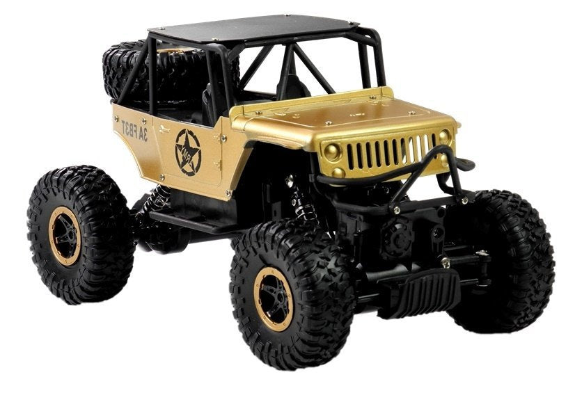 RC auto Jeep 1:18 s pohonem 4x4 a dobíjecí baterií zlaté