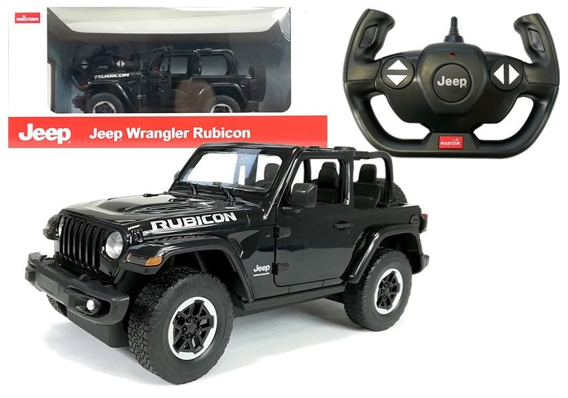 RC auto Jeep Wrangler Rubicon 1:14 s osvětlením – Rastar černé