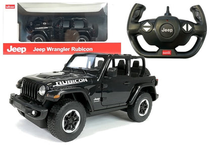RC auto Jeep Wrangler Rubicon 1:14 s osvětlením – Rastar černé