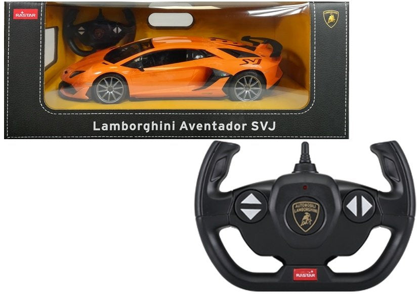 RC auto Lamborghini Aventador s LED světly 1:14 – Rastar oranžové