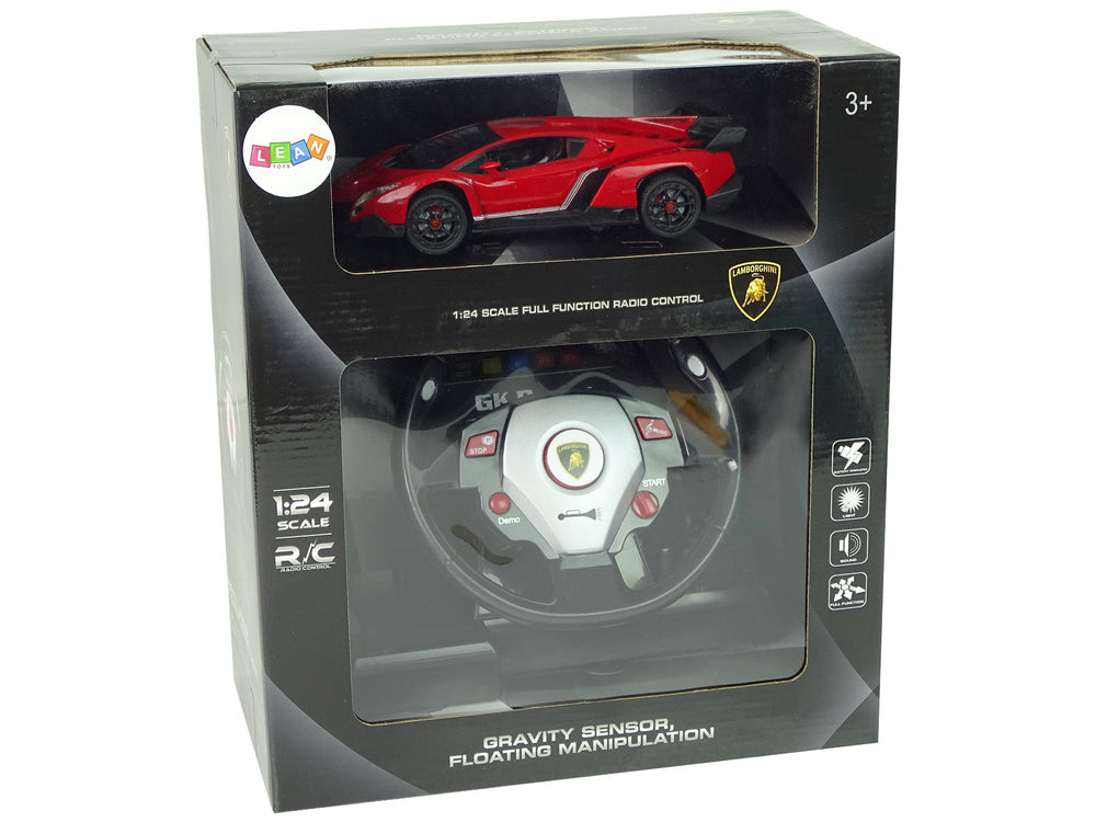RC auto Lamborghini Veneno s volantem červené 1:24