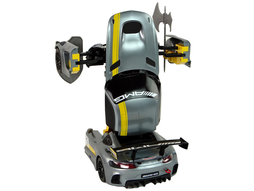 RC auto Mercedes transformující robot 1:14 se světly a zvuky