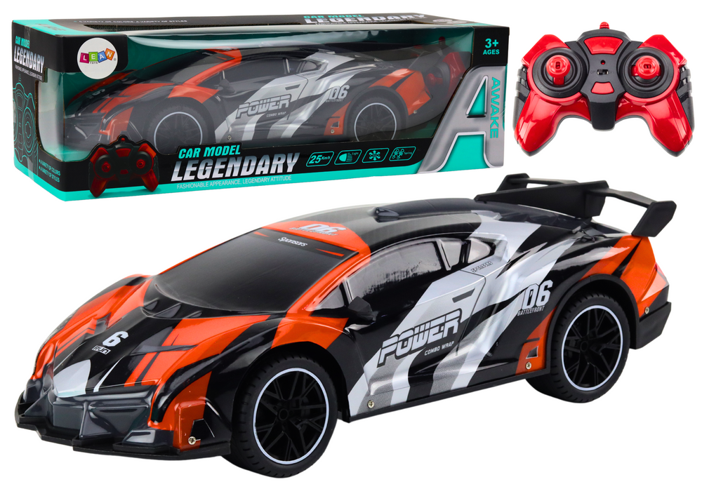 RC auto na dálkové ovládání 1:10 rychlost 25 km/h šedo oranžové