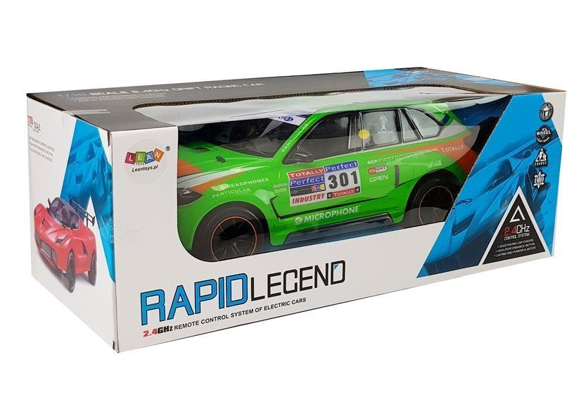 RC auto na dálkové ovládání 1:10 s 2,4G ovladačem zelené
