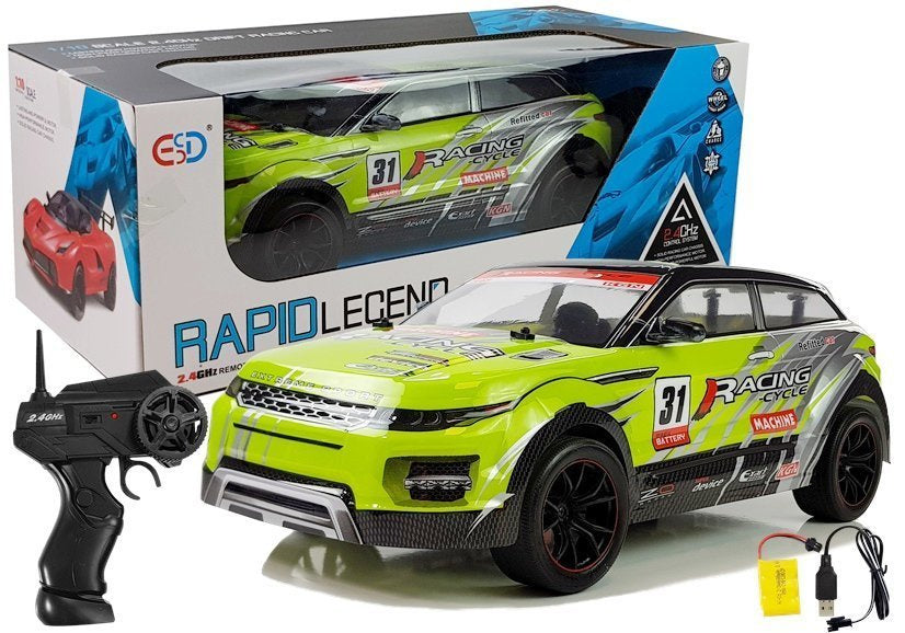 RC auto na dálkové ovládání 1:10 – s akumulátorem | zelené