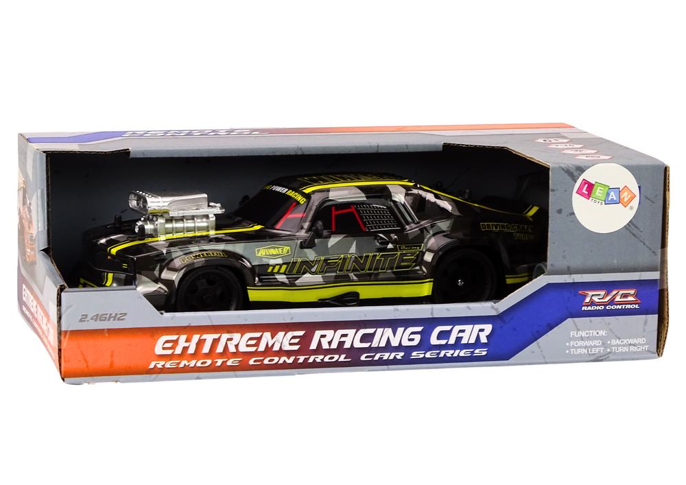 RC auto na dálkové ovládání 1:16 gumové kola drift černé