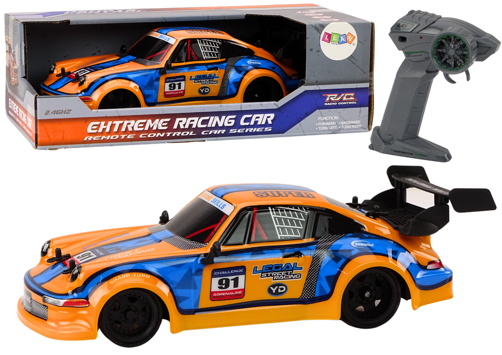 RC auto na dálkové ovládání 1:16 gumové kola drift oranžové