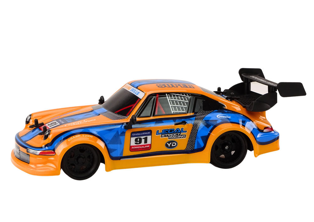 RC auto na dálkové ovládání 1:16 gumové kola drift oranžové