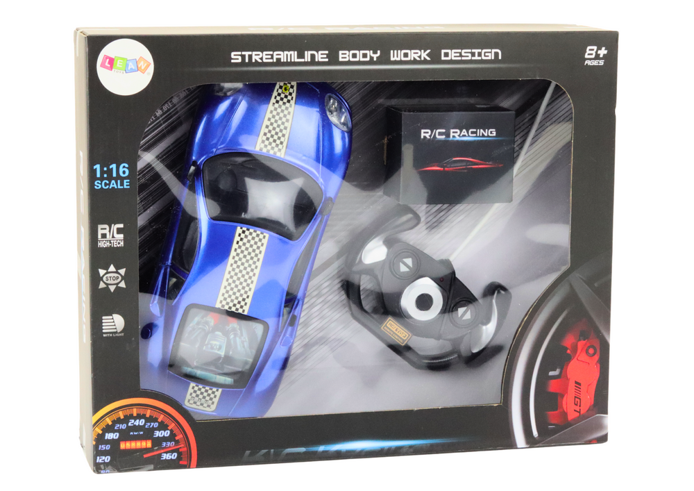 RC auto na dálkové ovládání 1:16 se světly – modré