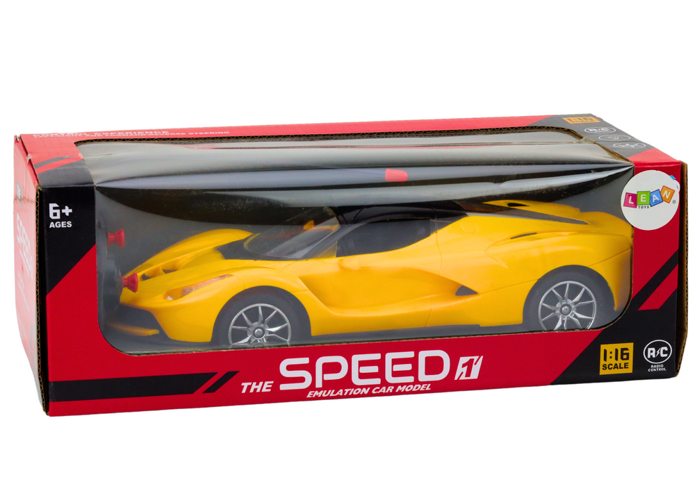 RC auto na dálkové ovládání 1:16 sportovní s LED světly žluté
