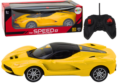 RC auto na dálkové ovládání 1:16 sportovní s LED světly žluté