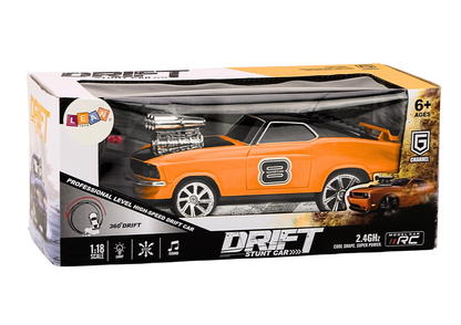 RC auto na dálkové ovládání 1:18 drift – 360° světla zvuky