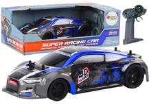 RC auto na dálkové ovládání 1:18 gumové kola drift modré