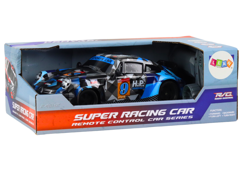 RC auto na dálkové ovládání 1:18 gumové kola drift modré