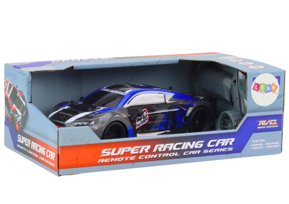 RC auto na dálkové ovládání 1:18 gumové kola drift modré