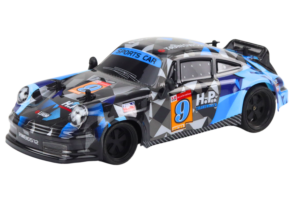 RC auto na dálkové ovládání 1:18 gumové kola drift modré
