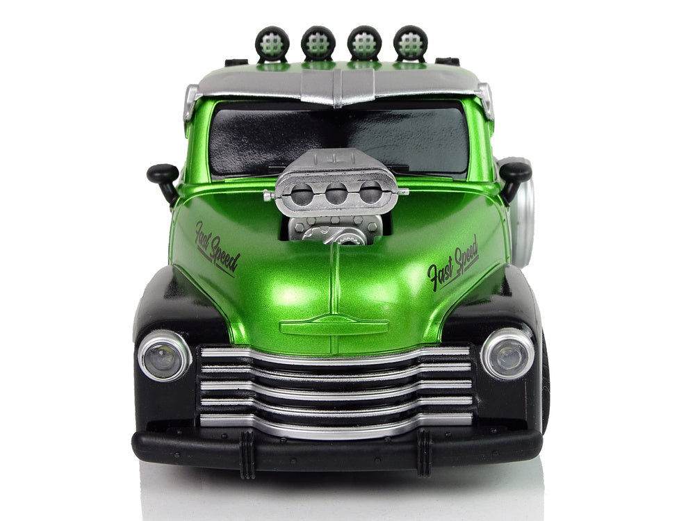 RC auto na dálkové ovládání 1:18 pick up s pilotem zelené