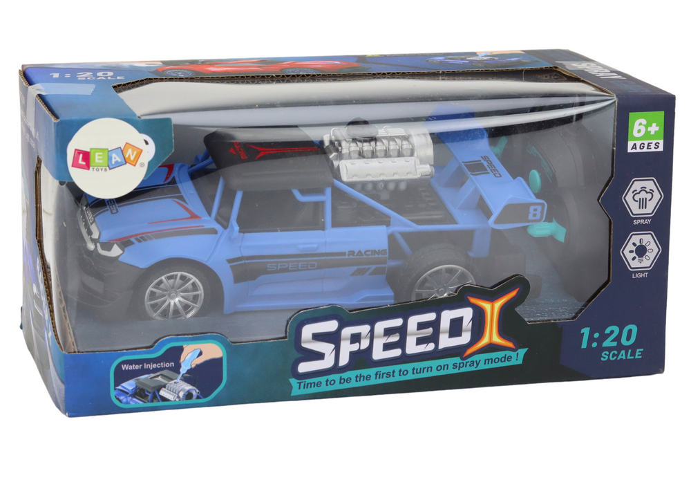 RC auto na dálkové ovládání 1:20 – s kouřem a světly | modré