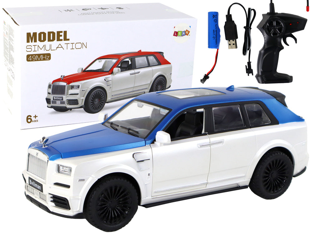RC auto na dálkové ovládání 1:20 – s LED světly | modro bílé