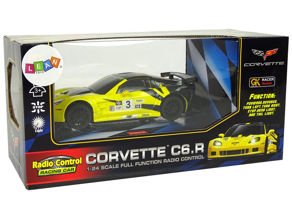 RC auto na dálkové ovládání 1:24 Corvette se světly žluté