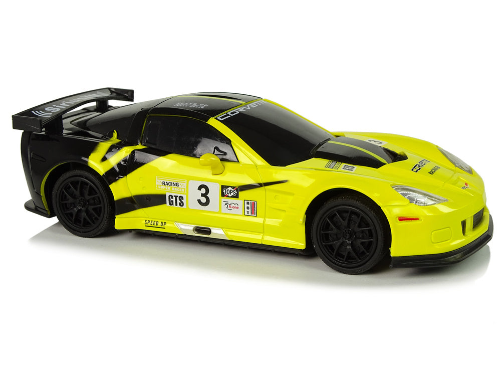 RC auto na dálkové ovládání 1:24 Corvette se světly žluté