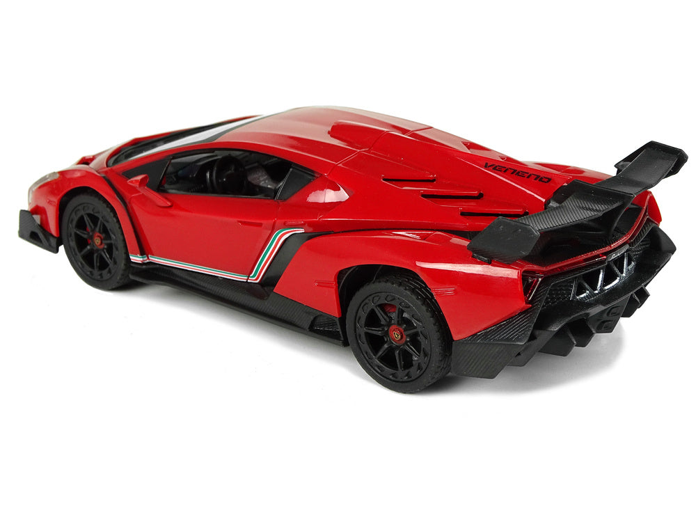 RC auto na dálkové ovládání 1:24 Lamborghini Veneno se světly červené